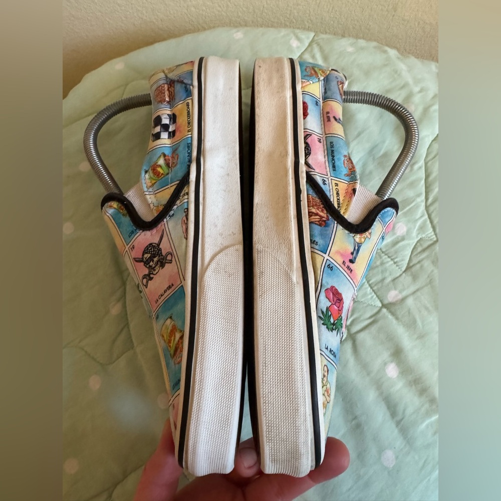 Vans Multicolor Lotería Print Sneakers Women size 9.5 - Picture 6 of 16